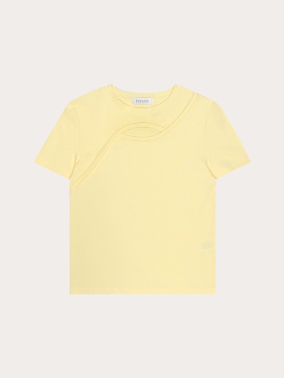 라운드 컷아웃 티셔츠 (24 S/S) - 2차 예약주문 - 허앤쉬